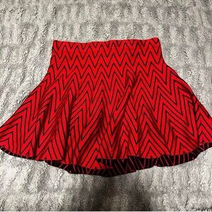 Black & Red Mini Skirt